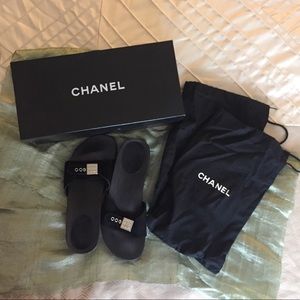 Black Chanel Mules